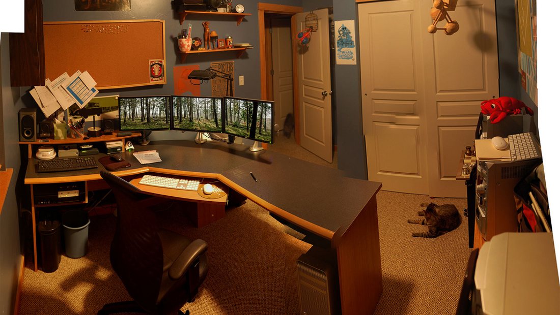 A tidy, well-kept office workspace