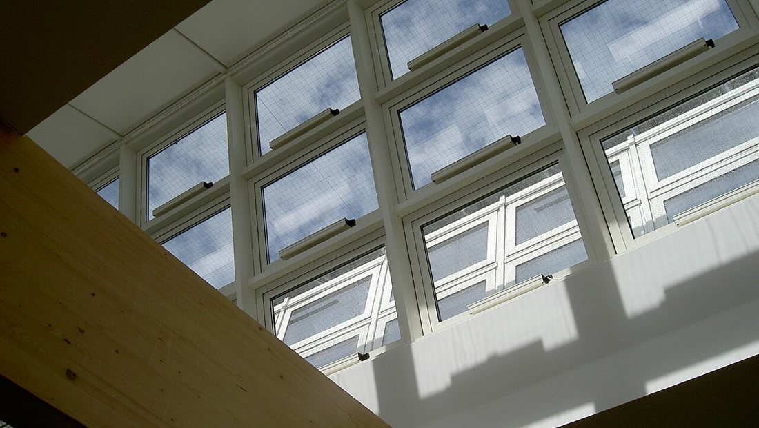 Clean white fascias and soffits along a roofline